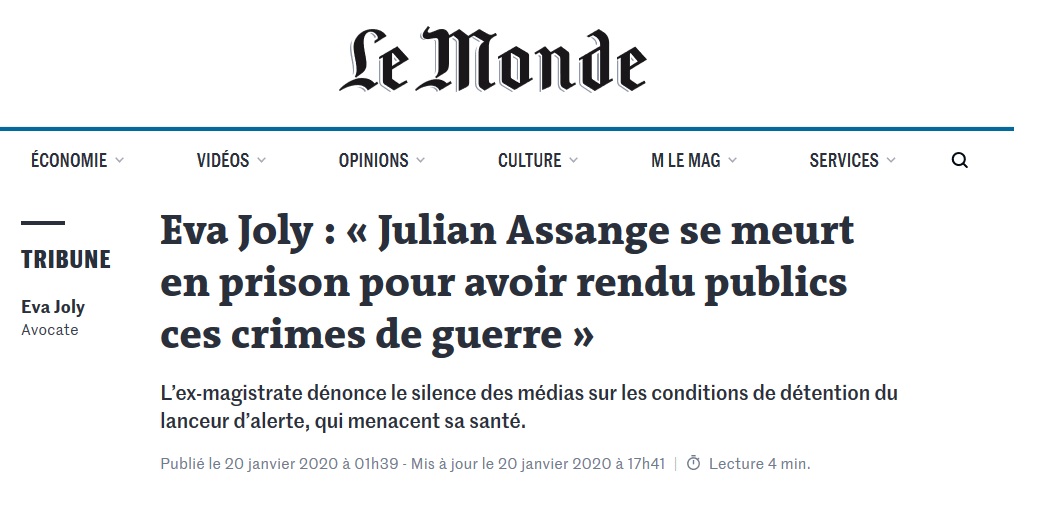 Tribune. Le procès politique contre Julian Assange continue : mobilisons-nous !